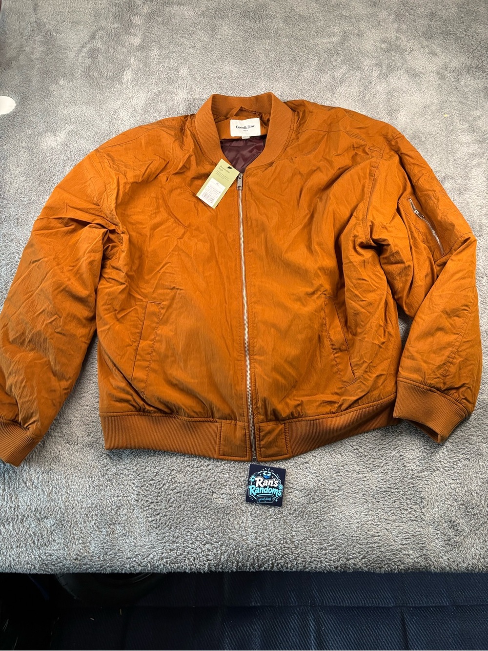 New XL Goodfellow & Co Men's Rust Bomber Jacket
